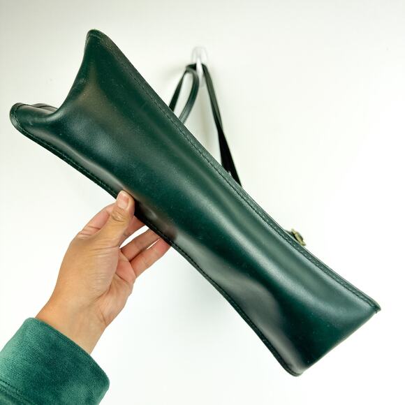 The Cambridge Satchel Company Tote Bag Leather in Racing Green Gold “AK” - Picture 3 of 13